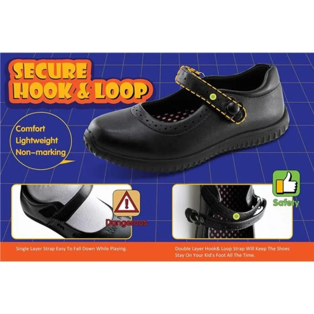 Kids Girl's Mary Jane Design School Black Uniform Shoes Back‎ to School Shoes